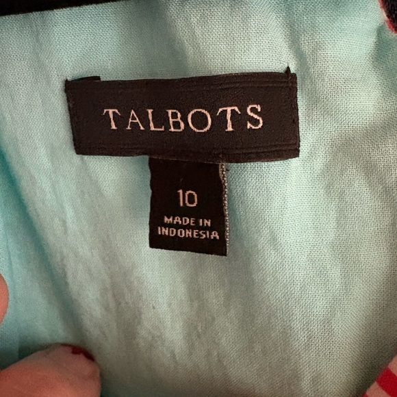 Talbots Vibrant Floral Stripe Midi Dress - Picture 2 of 3